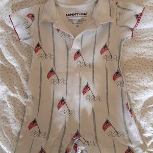 Sammy + Nat Cream Romper with Subtle Print